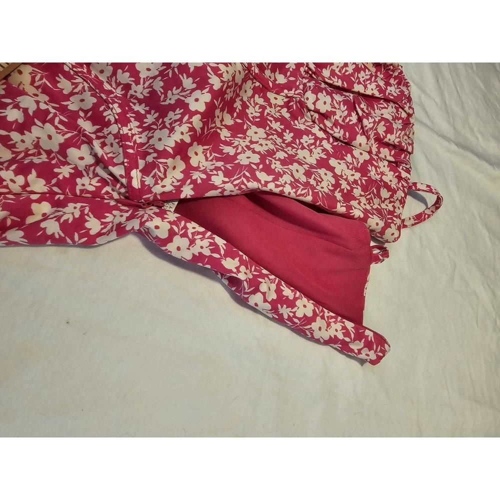 Zara Pink Floral Corset Bodice Bodysuit Sweetheart Neckline 4688/118/046 Size M - Picture 4 of 8